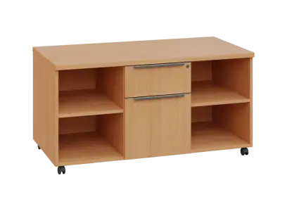 SIK - 42NZ kontejner pojízdný, zásuvky/nika, deska 18 mm, centrální zámek, buk royal